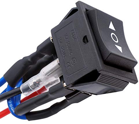 Taiss/Momentanen wippschalter 6 polig Polarer Umkehrschalter DPDT (EIN) AUS(EIN) 3 Position 10A 12V wipptaster Automatikschalter Gleichstrommotor mit Draht KCD2-223-M-JT
