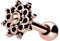 PIERCINGLINE Ohrpiercing orientalisches Design Chirurgenstahl Piercing Schmuck Ohrstecker Roségoldfarben