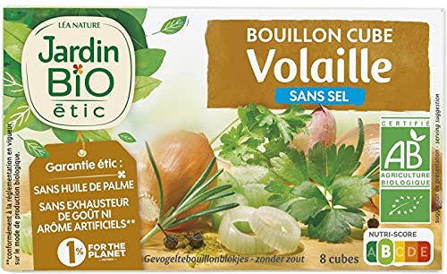 JARDIN BIO - Bouillon Cube Volaille Sans Sel Bio 72G - Lot De 4 - Offre Special