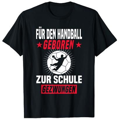 Handball Liebe Spieler Geschenk T-Shirt - Unisex Erwachsene - Schwarz - S - Kurzarm - Klassische Passform - Graphic T-Shirt