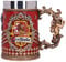 Nemesis Now B5606T1 Harry Potter – Chope à bière de collection – Motif : Gryffondor – Cadeau pour Fan et Passionné – Qualité Supérieure – Rouge et Argenté – 15,5 CM, Résine, 1 Unité (Lot de 1) 650ml