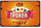 CREATCABIN Poker Schilder Und Plaketten Blechschild Vintage Metall Wanddekor Dekoration Kunstwand Hängen Eisen Malerei Für Hausgarten Bar Pub Küche Wohnzimmer Büro Garage Poster Plakette 8 x 12inch