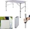 Klapptisch 90cm zusammenklappbarer Gartentisch mit Verstellbarer Höhe für drinnen & draußen