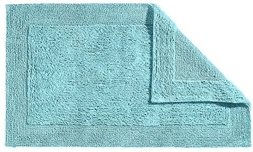 Erwin Müller Badematte, Badteppich Uni Serie Stuttgart türkis Größe 80x150 cm - extra dick, hohe Saugfähigkeit, 100% Baumwolle