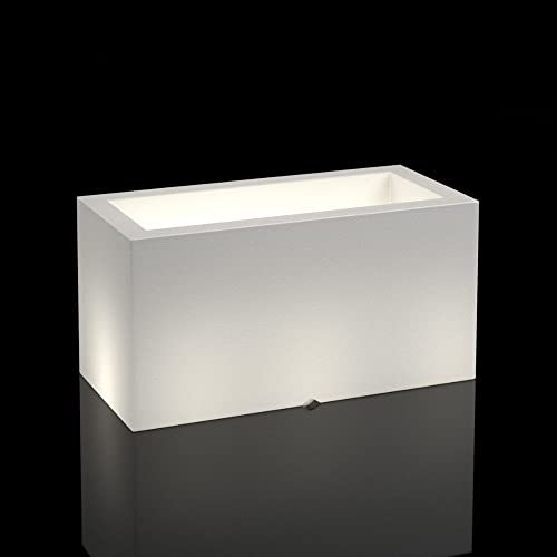 Forvega Lungo Blumentopf, 38 cm, beleuchtet, LED, Zeitloses Design, für Zuhause und öffentliche Räume, höchste Qualität, kombinierbar mit Anderen Modellen, polnisches Produkt