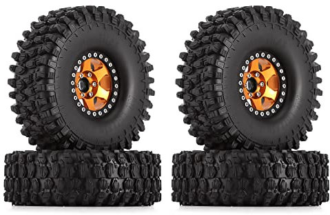 INJORA 1.9 RC Crawler Reifen und Räder Beadlock Felgen 4er Set Reifen für 1/10 RC Crawler Axial SCX10 90046 AXI03007 TRX4