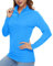 TACVASEN Women's Rash Vest Longsleeve Breathable T-Shirts Lightweight Soft Activewear UPF 50+ UV Protection Tops (M, Azure)