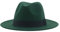 QBQZXAOSOWH Fedora Trilby Fedora-Hüte Für Damen 9,5 cm Breite Krempe Kleid Herren Mützen Filzhut Panama Kirche Hochzeitsband Band Herrenhut 56-58 cm Dunkelgrün