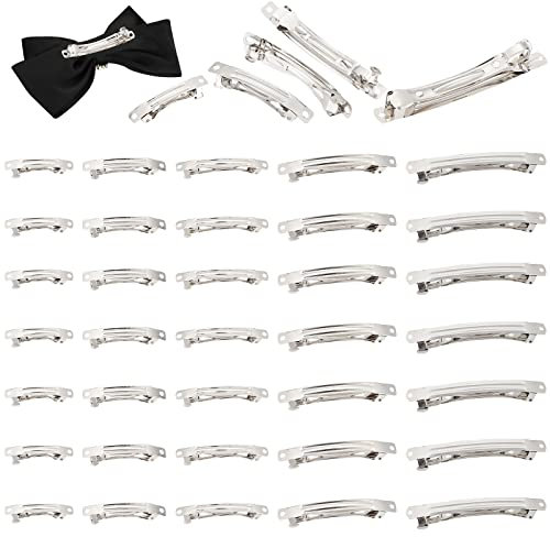 PH PandaHall 100 pz Molletta Francese,5 taglie Mollette per Capelli In Metallo Barrette Blanks Ferro Rettangolo Clip Artigianali Barrette Base Clip per Capelli A Coccodrillo per Fai Da Te Hairbow