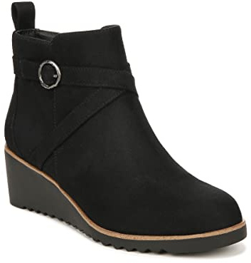 LifeStride Womens Zinfandel Wedge Ankle Boot Black 9.5 M