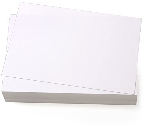 Joyberg 60 Stück 12,7 x 17,8 cm Kartonpapier, weißes blanko, 250 g/m² dickes Papier, blanko, schweres Papier, 40,8 kg Karton, Druckpapier für Einladungen, Ankündigungen, Fotos, Postkarten usw