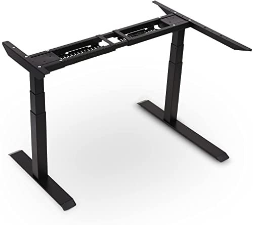 FLEXISPOT E3LB Winkelschreibtisch Eckschreibtisch elektrisch höhenverstellbar Bürotisch mit 2 Motoren, 3-Fach-Teleskop, Memory-Funktion und Softstart/-stopp (Schwarz)