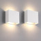 FUPE LED wandleuchte innen,Wandleuchte innen 2 Stücke,Modern up and down leuchten 12W Warm,3000K Innen Wandleuchte 1200LM für Wohnzimmer,Schlafzimmer,Flur (weiß)
