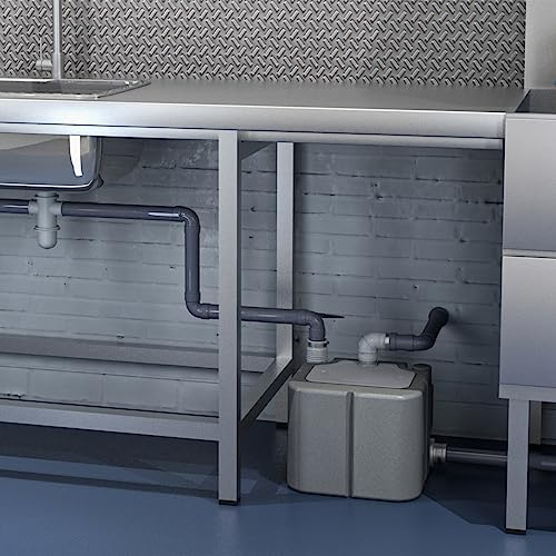 SFA - Saniswift Pro - Station Relevage Eaux Chaudes Jusqu'à 90 °C - Turbine Râpe Pour Restes Alimentaires - Moteur Puissant - 3 Entrées - Local Commercial - 28,7 × 34 × 33 cm - 610W - Made In France