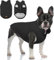 meioro Winter Hundemantel Warme Hundejacke, Kaltes Wetter Haustier Kleidung Winddichte Welpenmäntel, Hund Fleeceweste Weiches Sweatshirt für Kleine Mittlere Hundepullover Outfit (Schwarz,XL)
