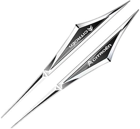 Auto-Logo-Emblem-Aufkleber für Citroen C4 C5 Saxo C2 Berlingo Picasso Aircross, Stilvolle Vordere und Hintere Emblem Abzeichen Dekoration Auto Exterieur Dekoration Modifizierte Zubehör,B