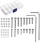 FUZYXIH Tornillos de acero inoxidable universales para tocadiscos, kit de montaje de cartucho, pernos profesionales, caja mixta, 50 piezas de tocadiscos y cartucho