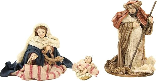 FADEDA 3X Hlg. Familie orientalisch, Ankleidefiguren/Höhe:10 cm/handbemalt/detailgetreue Krippen Figuren - Weihnachten Tisch Dekoration Krippe Zubehör