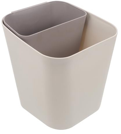 DIKACA Poubelle Classifiée à Double Usage Conteneur à Déchets Plastique Pour Séparation Humide Et Sèche Idéale Pour Bureau Et Maison