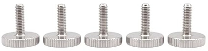 PrecisionGeek® M3 Aluminium Rändelschrauben DIN 653 – Natur & Schwarz Eloxiert – Flachkopf Ohne Schulter – Länge 10 mm – Set mit 5 Stück (Natur M3×10 mm)