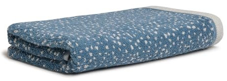 Möve Bohemian Dreams Spots Duschtuch 67 x 140 cm aus 100% Baumwolle, Nature/Steel Blue