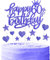 Nightfall 60th Birthday Cake Cupcake Topper, Blue Glitter Cake Toppers for Cake, Royal Blue Happy 60th Birthday Cake Topper,Blue Cake Cupcake Topper for Girls Boys Women Men Birthday Cake Decorations