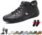 Stivali alti italiani fatti a mano da uomo Scarpe minimaliste da esterno Beck Scarpe casual traspiranti antiscivolo a piedi nudi per passeggiate Escursionismo Guida stivali Chukka(nero,43 EU)