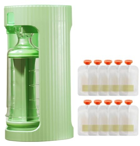 Apfelmus-Beutelhalter, wiederverwendbare Quetschbeutel - Kreative Squeeze-Station | Kein Spritzen von Lebensmitteln, Fruchtquetsch-Püree-Füller, Lebensmittelbeutel, nachfüllbares Kit, Beutelfüllstatio