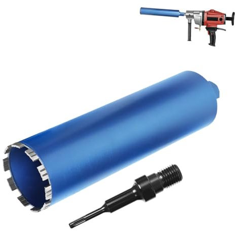 Diamantbohrkrone mit 10mm Turbosegment | 1 ¼ UNC Aufnahme | Nutzlänge 415 mm | Ø 162 mm | 12 Segmente | SDS-plus, Diamant Kernbohrkrone für Kernbohrgeräte, Nassbohrkrone Trockenbohrkrone für Beton