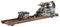 Fluid Rower Viking 3 XL - Rudergerät mit 10 Widerständen - Herzfrequenzmesser - Wasserwiderstand - Rudergerät für Zuhause - Farbe: Walnuss
