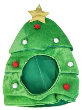 Dickly Weihnachtsbaum-Hut, neuartiger Kopfschmuck für Bühnenauftritte, Festivals, Cosplay