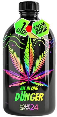 Homegrow24 Cannabis Dünger Indoor & Outdoor für Cannabispflanzen Wachstumsphase und Blütephase BIOlogischer organischer Grow & Bloom Hanfdünger I Starter Set (1000 ml)