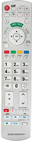 N2QAYB000504 Universelle Télécommande Convient pour Panasonic Viera TV N2QAYB000673 N2QAYB000785 TX-L24D35 TX-L37EW30 TX-L42ES31 TX-L37V20E TX-L42G20E TX-P42GT20E TX-P46G20E TX-P50G20E