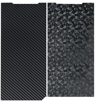 HIKUDIY 256x268mm PET PEO Doppelseitige Bauplatte für Anycubic Kobra 3 V2/Kobra 3/Combo/ACE Pro, Glatte Diamant PEO+Kohlefaser PET Federstahlblech Platte für Anycubic 3D Drucker