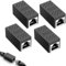 LAIXIABAO 4 Pcs RJ45 Coupler, Female to Female Ethernet Connector, Plug and Play Ethernet Cable Extender LAN Network Inline Joiners (Black)