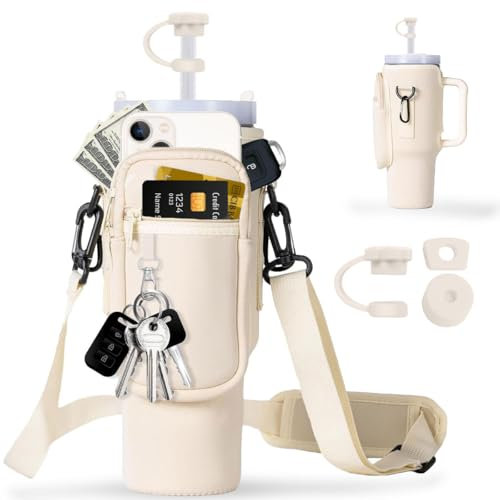 GTJEOI Stanley Cup Water Bottle Carrier Bag, Multifunctional, Leak Proof, Neoprene Material, 1183.68 ml, Perfect for Hiking, Sports, Travel, Commuting, Beach, Gym