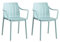 LC Garden »Vina« Stapelstuhl 55x58x80cm Gartenstuhl Terassenstuhl Bistrostuhl Kunststoffstuhl (Blau, 2er Set)