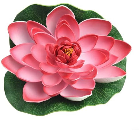 Schöne Teichdekoration, schwimmende künstliche Seerose, mehrfarbig, Rosa
