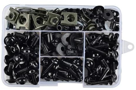 YZXOOP Karosserieschrauben Verkleidungsschrauben-Set Für R1150R R1150 R R 1150R R 1150 R Befestigungsschrauben Für Die Karosserie Motorrad-Verkleidungsschrauben(Schwarz)