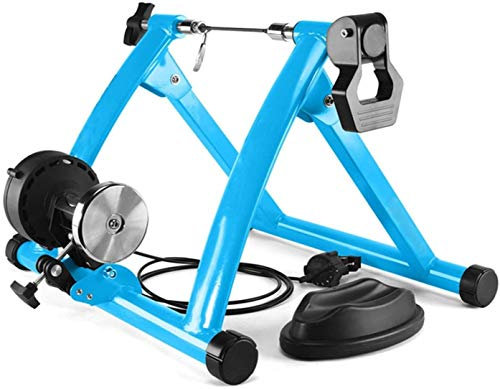 Fahrradtrainer, Heimtrainer klappbar, bis 150 kg belastbar, aus Stahl(Blue)