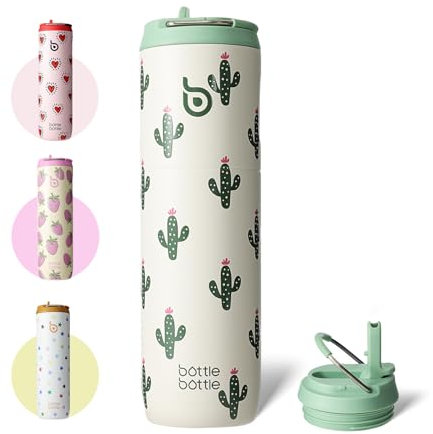 Bottle Bottle Stainless Steel Water Bottle 700ml with Straw and Lid Sports Insulated Metal Water Bottles with Handle(Stellar Pop)