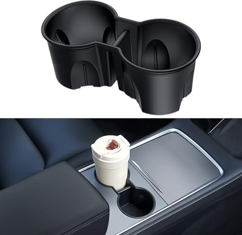 BANKKY Cup Holder for Tesla Model Y 2020-2024 & Model 3 2021-2023(Not Compatible with 2024 Model 3 Highland)