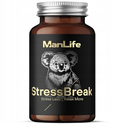 StressBreak Komplex mit GABA – Ashwagandha, Melisse, Passionsblume & Baldrian – Vitamin B6 & B12 trägt zu normaler Nervenfunktion bei* - ManLife 90 Kapseln Vegane