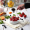 Holst Porzellan SA 208 SPL - Servizio da 2 pezzi, in porcellana, con salsiera, 70 ml, colore: bianco, 25 x 17 x 6 cm, 1 set