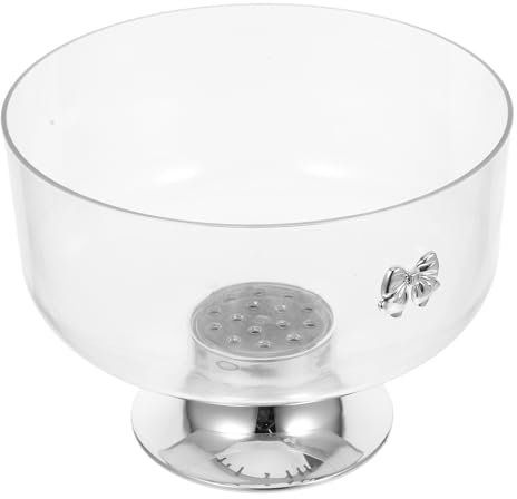 VALICLUD Round Footed Tall Fruit Bowl Dessert Display Stand for Kitchen Party Home Decor Deep High