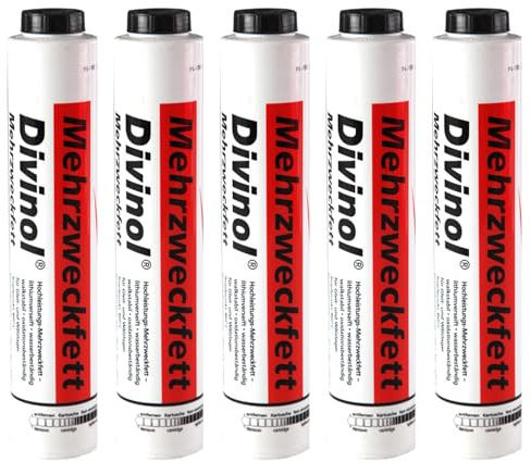 Divinol 22971 Universal Mehrzweckfett 2 400g Lithium Fett Schmierfett Lithiumfett universell einsetzbares Langzeitfett temperaturbeständiges Gleit Wälzlager Fett wasserbeständig Lube Shuttle (5x400g)