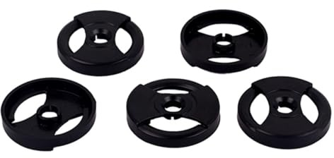 TEHAUX 5 Stück Teiliges Vinyl schallplatten Adapter Schwarzer Phonograph ersatz Stabiler Plattenspieler konverter für Große und Single vinylplatten Einfach zu Bedienen Langlebiges