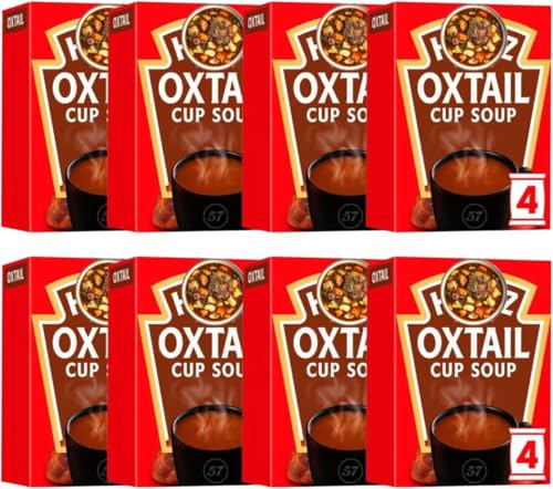 Oxtail Instant Cup Soup 4 X 15.5g, Pack Of 8, Low Fat, No Added MSG, No Artificial Colours or Preservatives