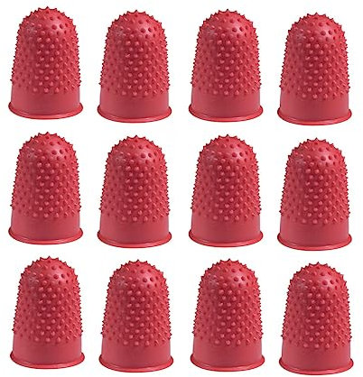 Q-Connect Fingerhüte, Größe 00, Rot, 12 Stück, KF21507