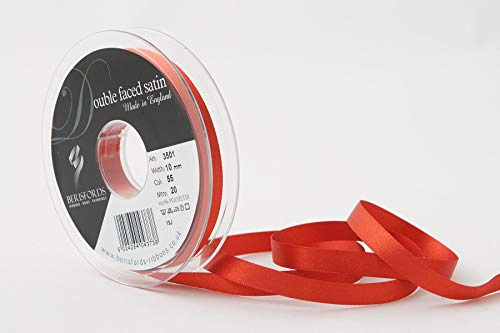 Berisfords Double FACE Poly Satin Ribbon, Rust, 10 mm